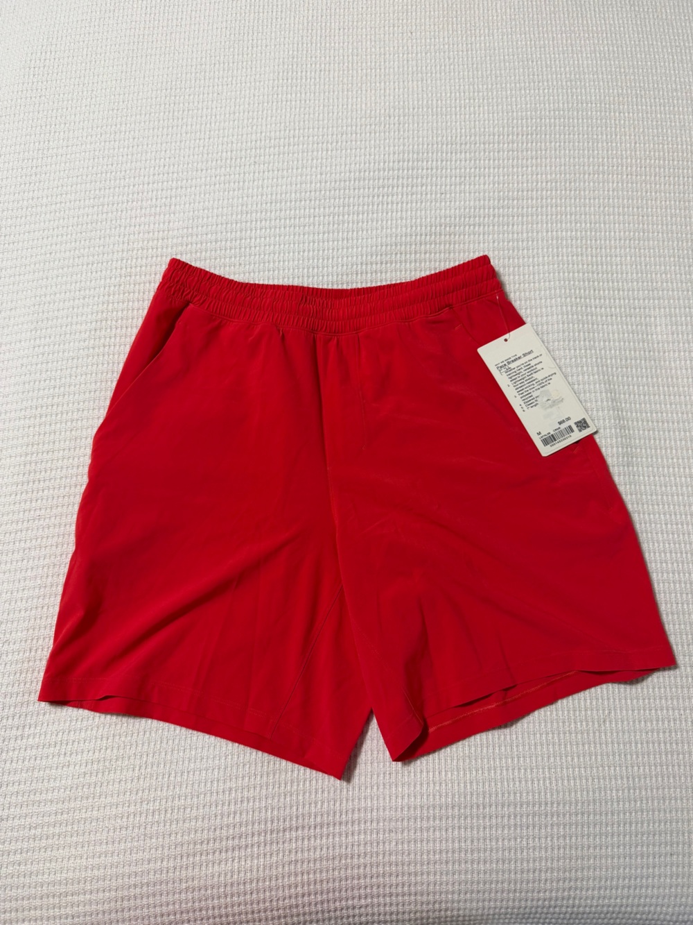 Men’s Red Lululemon Pace Breaker Shorts Linerless